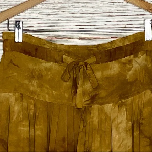 Madewell Tie Front Paperbag Midi Skirt in Egyptian Gold Tie Dye Sz S - Picture 13 of 13